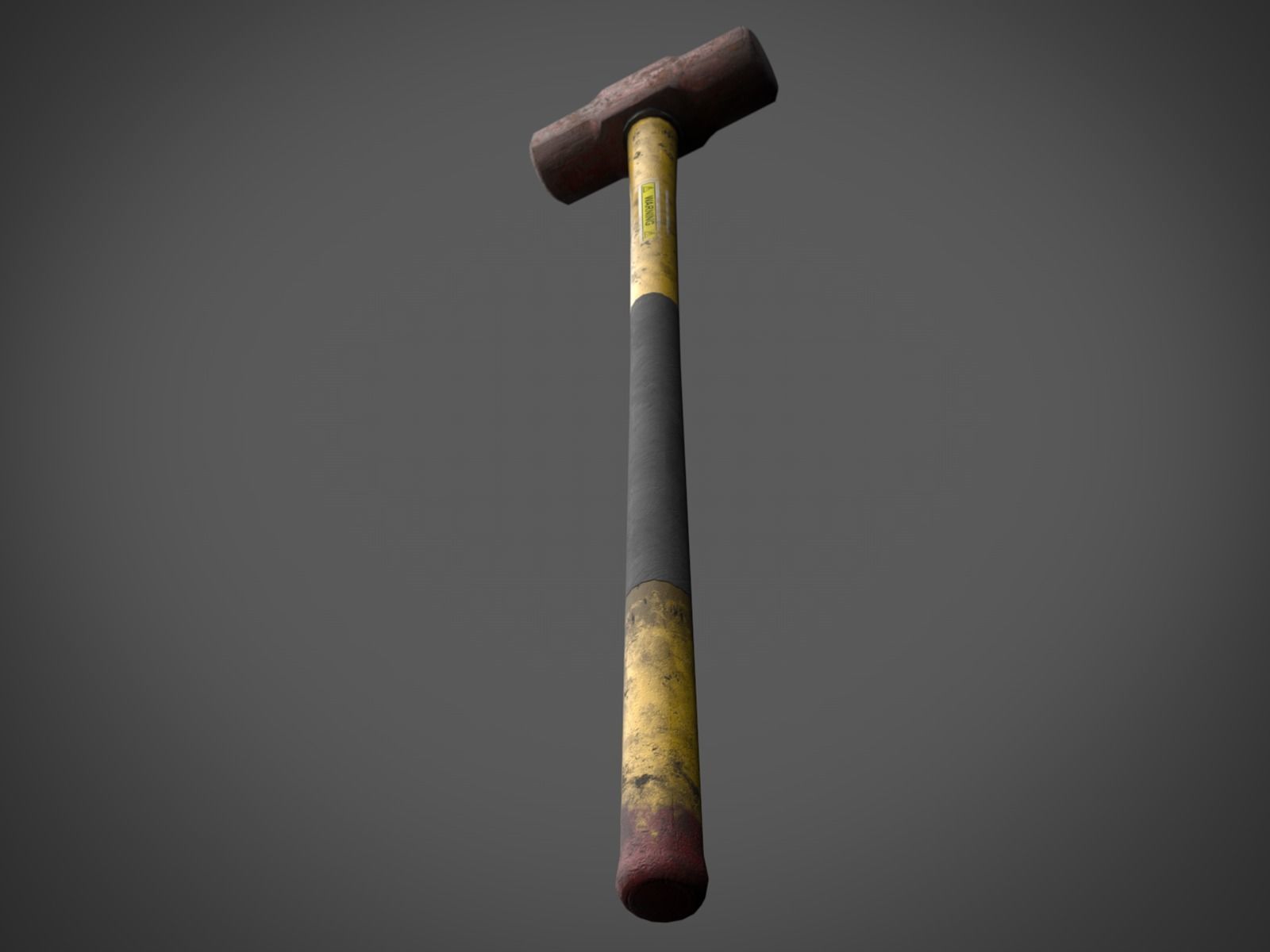Apocalyptic Sledgehammer - PBR and Game Ready Low-poly 3D model_6