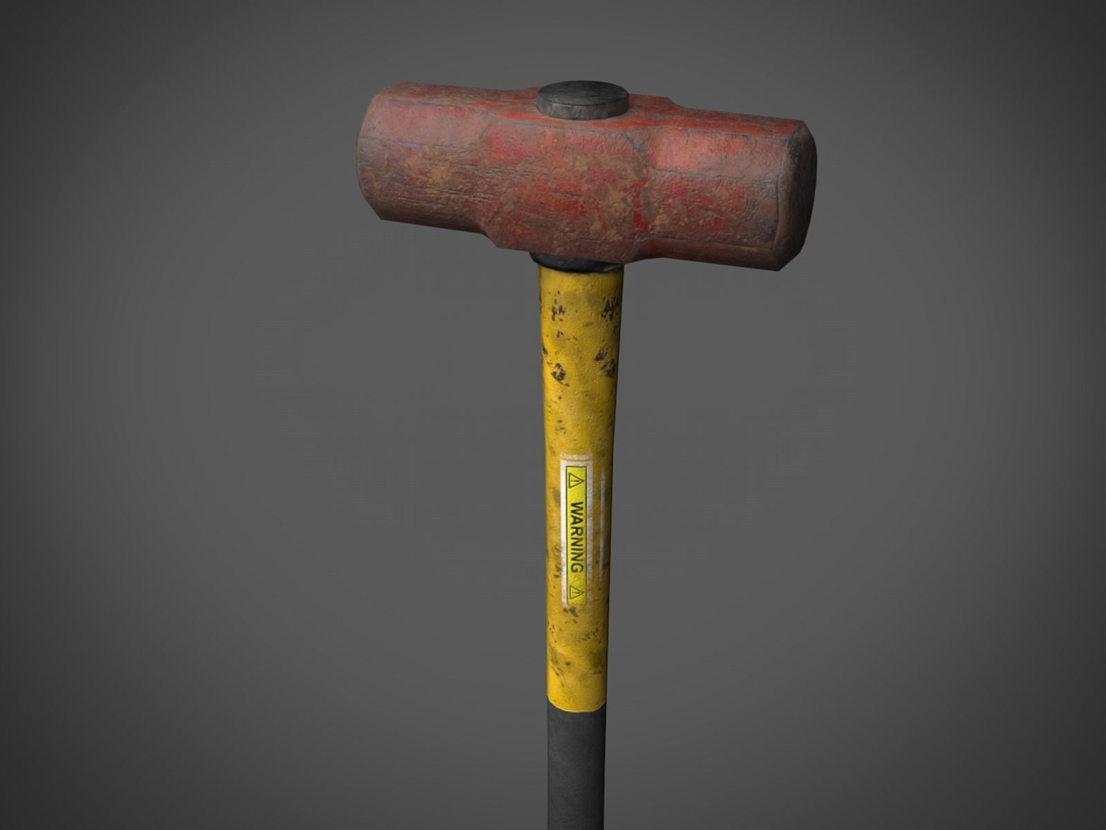 Apocalyptic Sledgehammer - PBR and Game Ready Low-poly 3D model_8