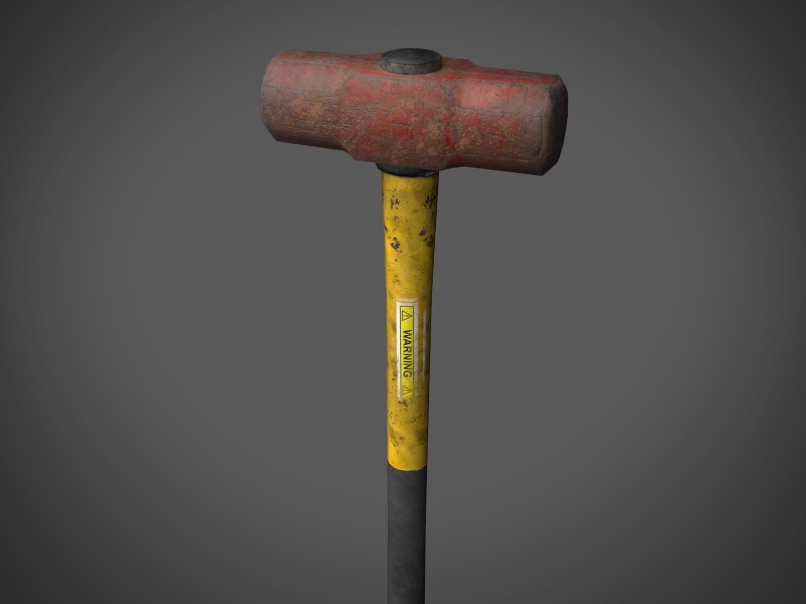 Apocalyptic Sledgehammer - PBR and Game Ready Low-poly 3D model_2