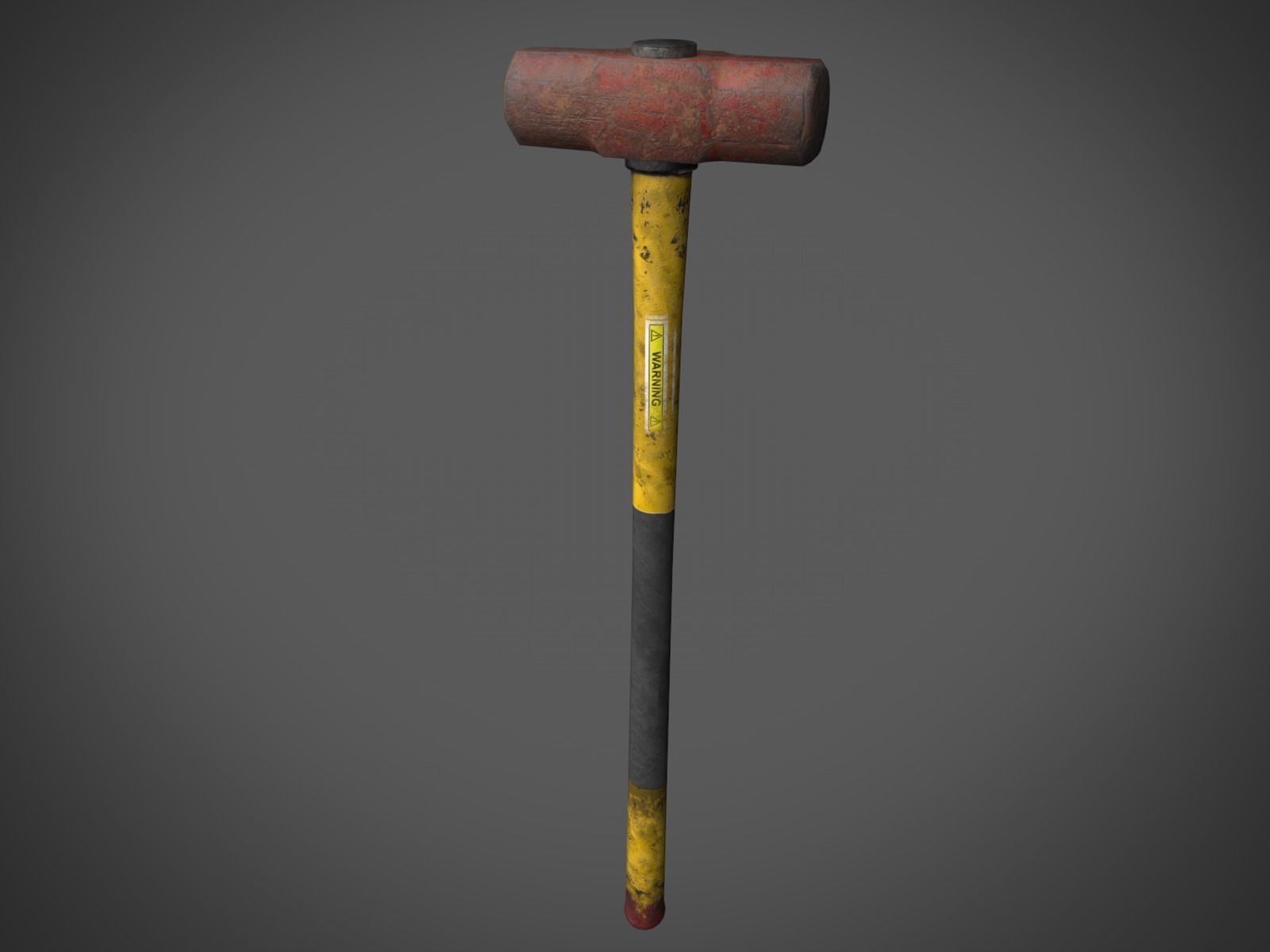 Apocalyptic Sledgehammer - PBR and Game Ready Low-poly 3D model_3