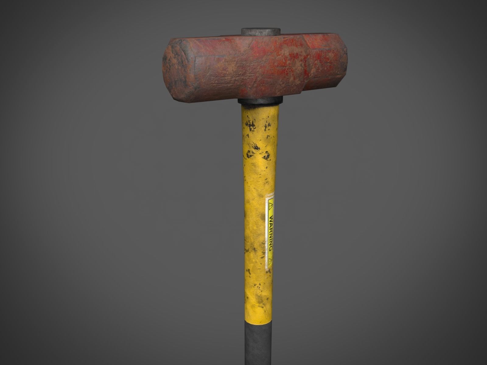 Apocalyptic Sledgehammer - PBR and Game Ready Low-poly 3D model_1