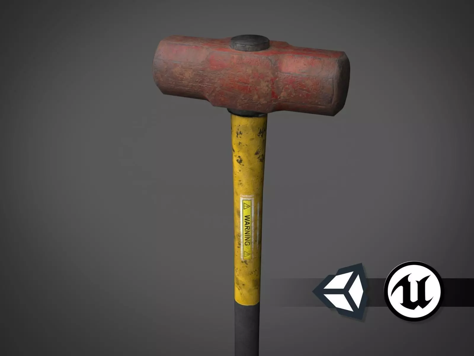 Apocalyptic Sledgehammer - PBR and Game Ready Low-poly 3D model_0