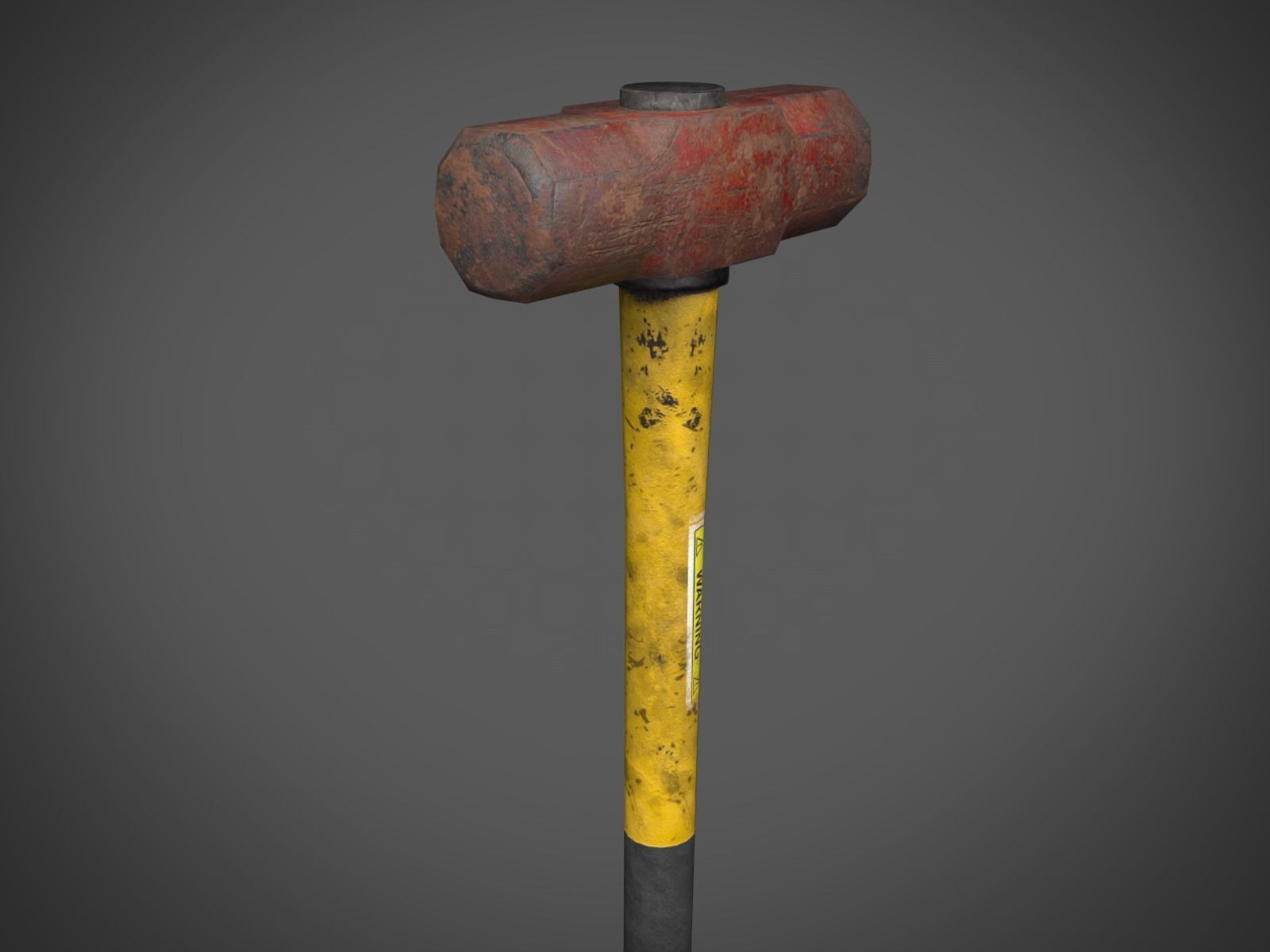 Apocalyptic Sledgehammer - PBR and Game Ready Low-poly 3D model_4