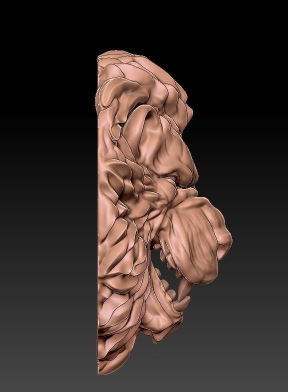 Lion  head pendant 3D print model_4
