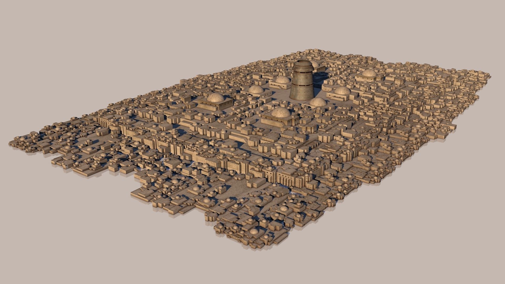 Arab-style city Low-poly 3D model