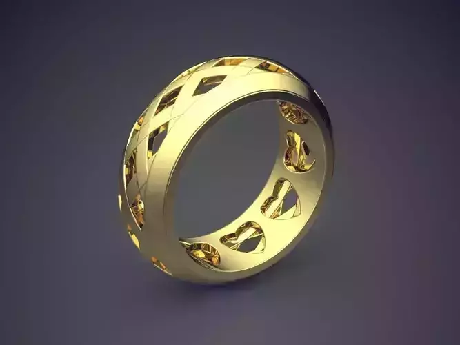 Unique Design Braided Golden Engagement Ring