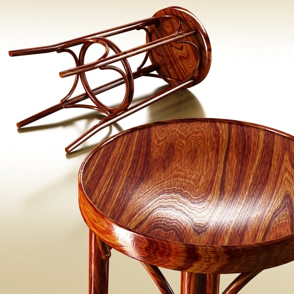 Bar Table and Stool 3D model_8