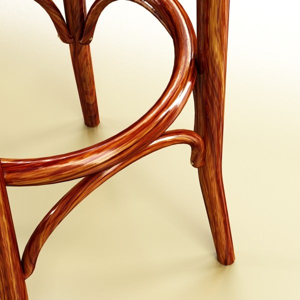 Bar Table and Stool 3D model_7