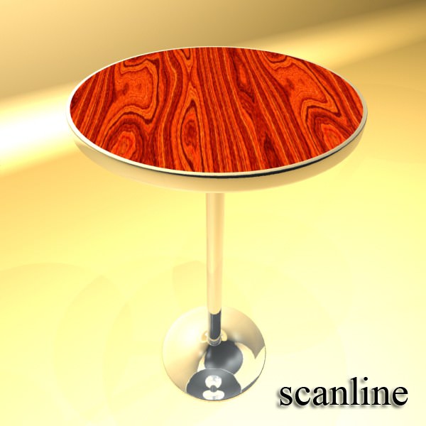 Bar Table and Stool 3D model_18
