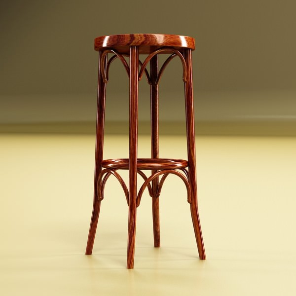 Bar Table and Stool 3D model_5