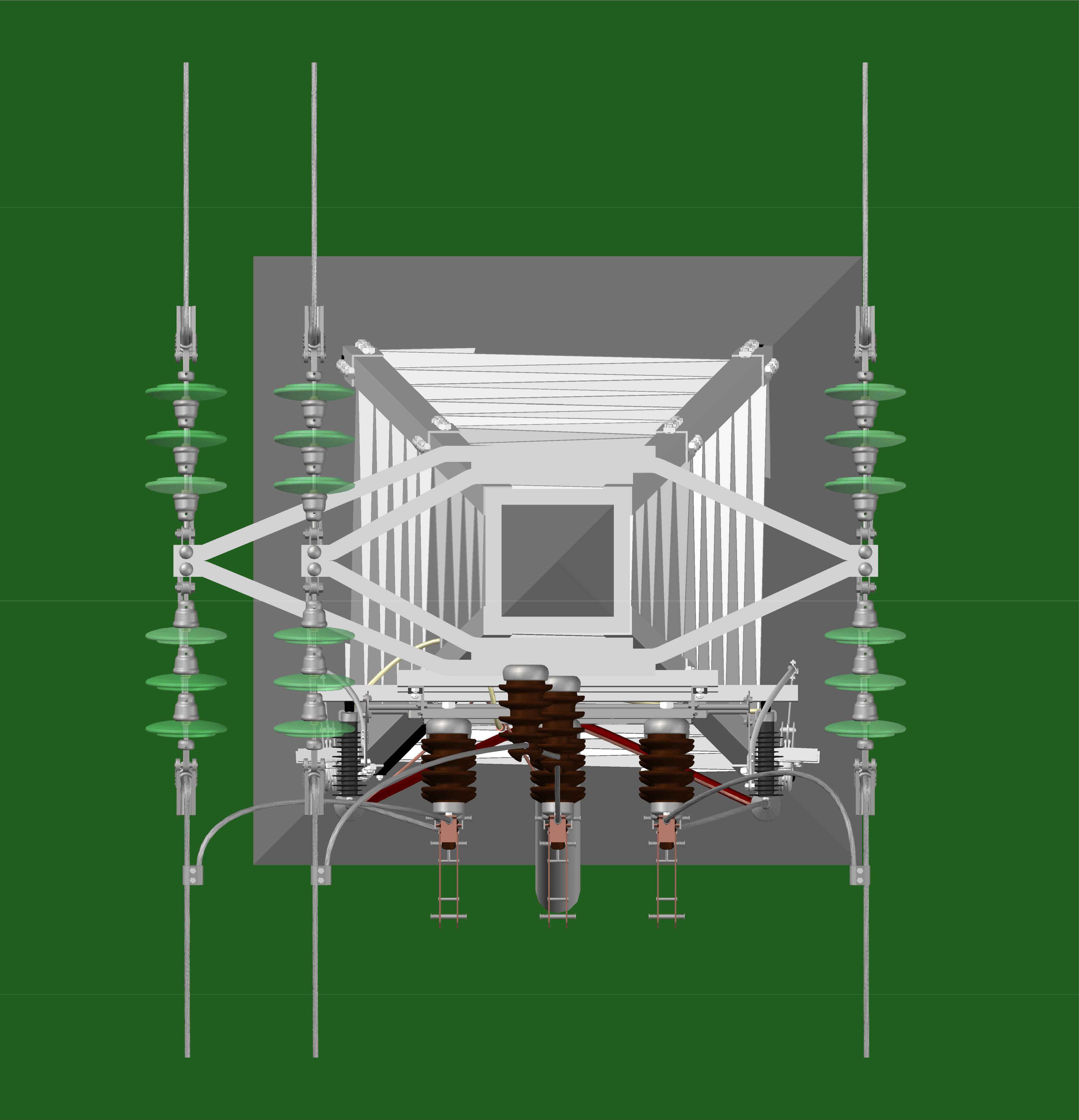 Power line tower 951 Free 3D model_6