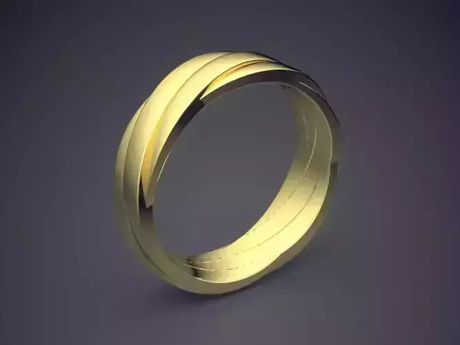 Classic Golden Engagement Ring With Carving Detailing