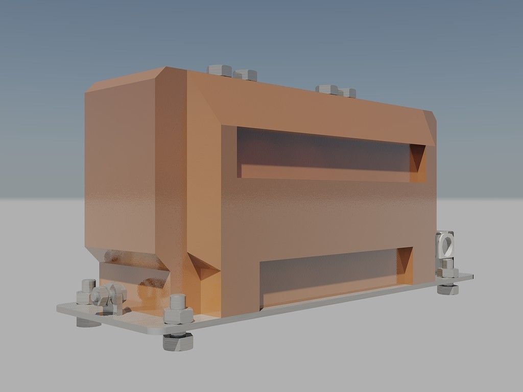 Medium voltage current transformer GIS-12f Free 3D model_1