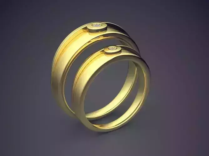 Classic Golden Engagement Ring With Carving and Diamond Details