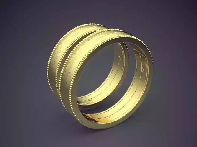 Classic Golden Wedding Rings With Minimal Design