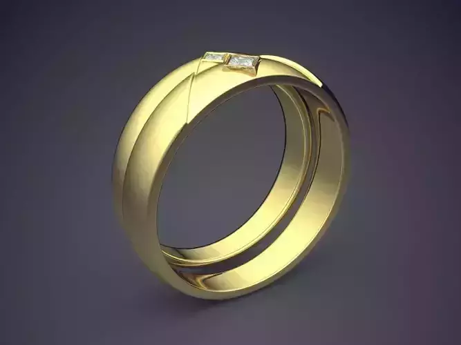 Beautiful Minimal Golden Wedding Rings