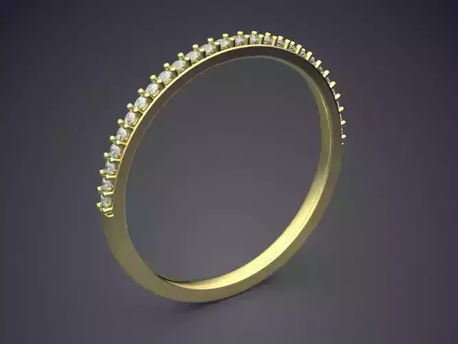 Dainty Beautiful Golden Engagement Ring with Mini Diamonds
