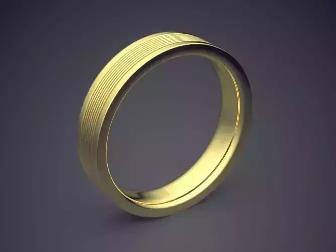 Classic Simple Golden Ring With Minimal Design 3D print model