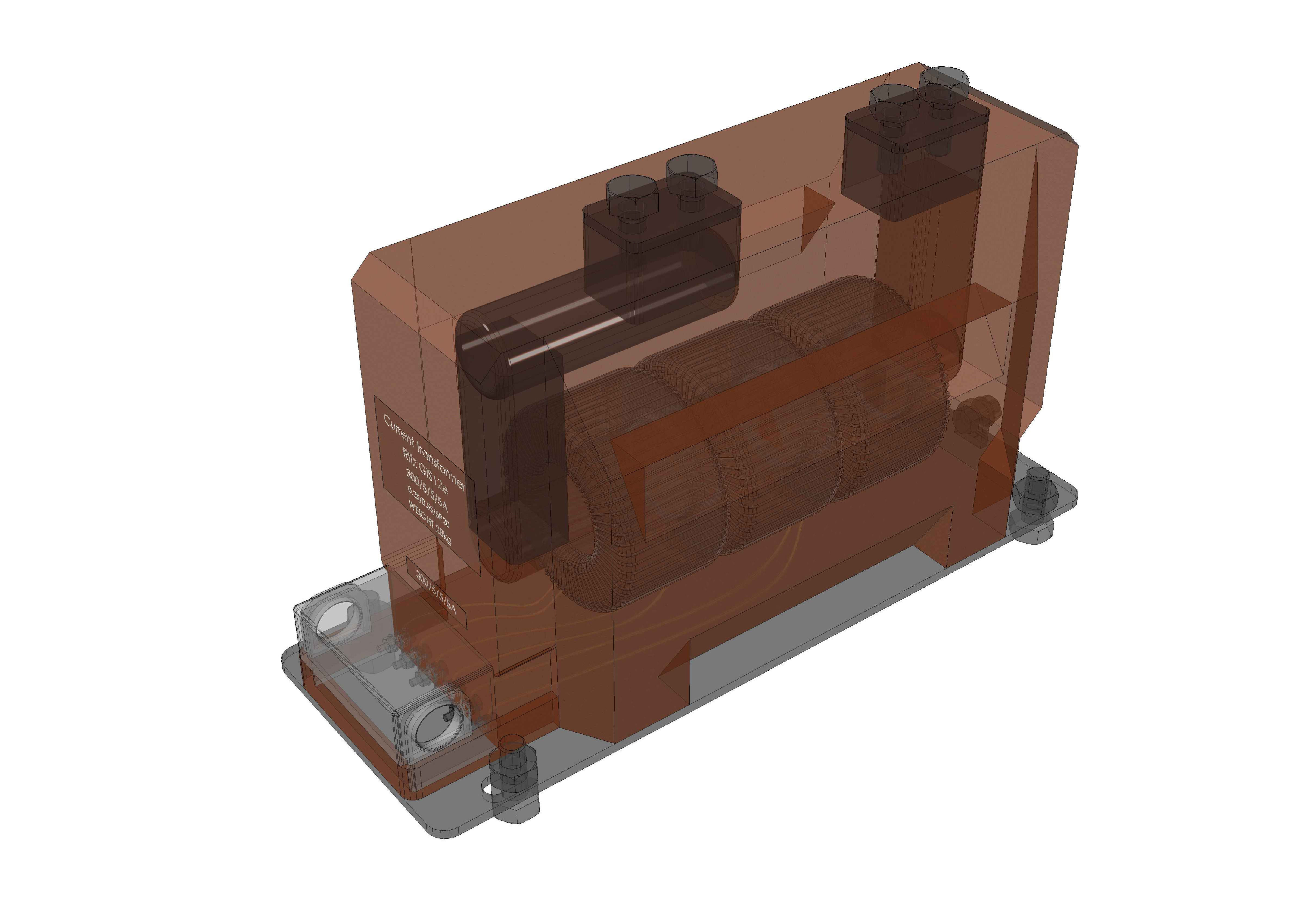 Medium voltage current transformer GIS12e free 3D model CGTrader