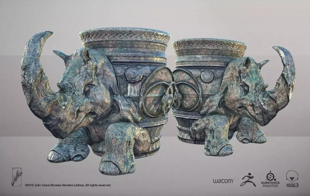 Rhino Jar  3D print model_0