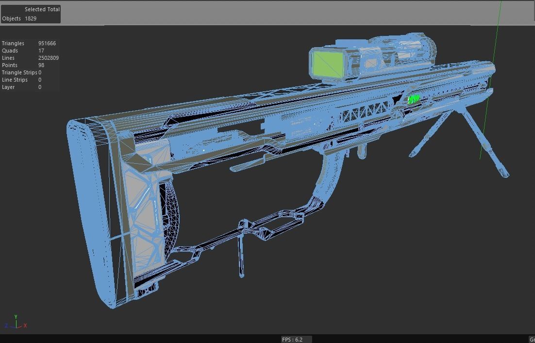 Concept Sci-fi laser rifle free 3D model | CGTrader
