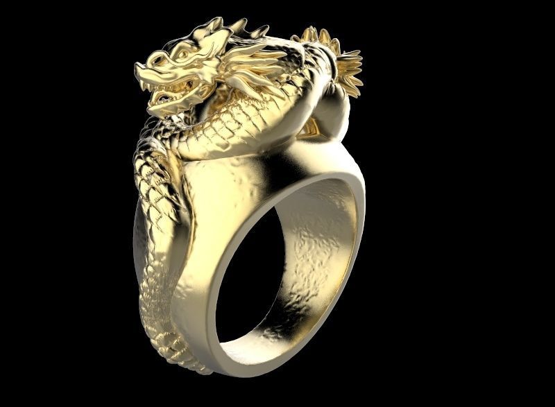 Dragons Ring 3D print model_4