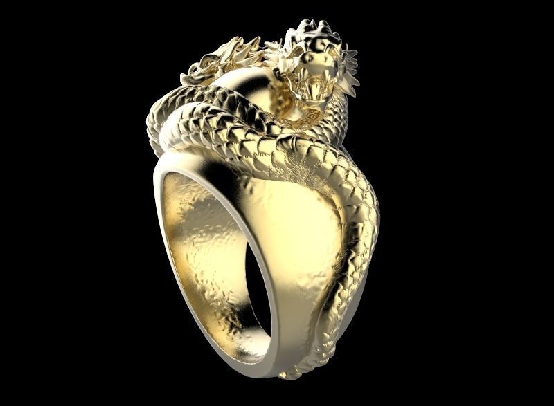 Dragons Ring 3D print model_3