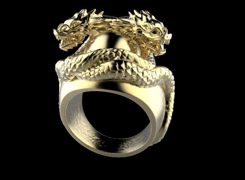 Dragons Ring 3D print model_2