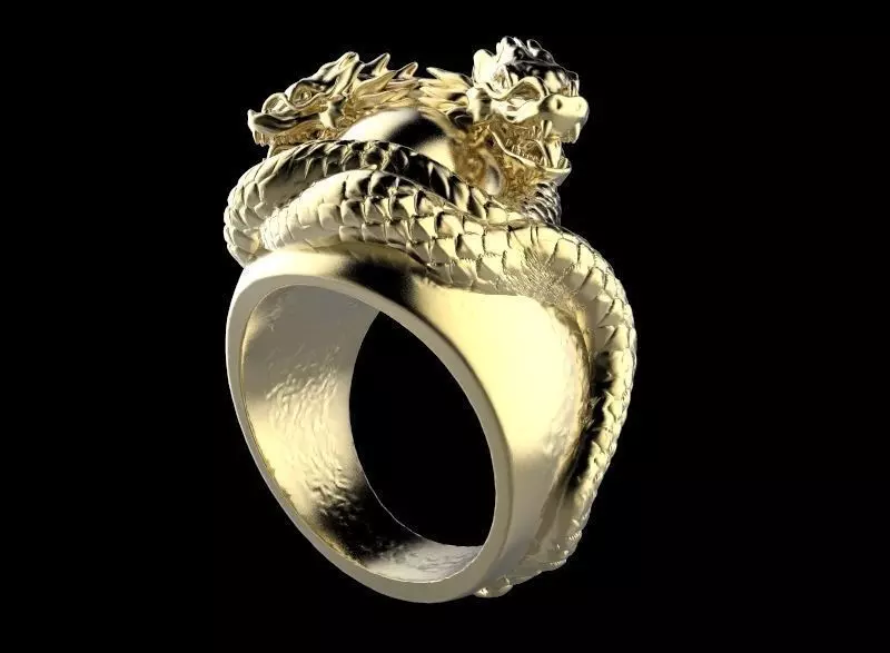 Dragons Ring 3D print model_0