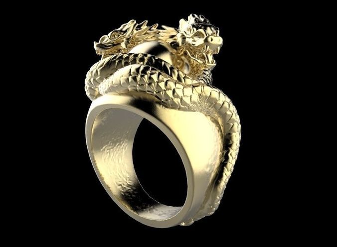 Dragons Ring 3D print model