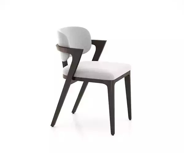 Adam Court Upholstered Dining Chair by West Elm 3D model