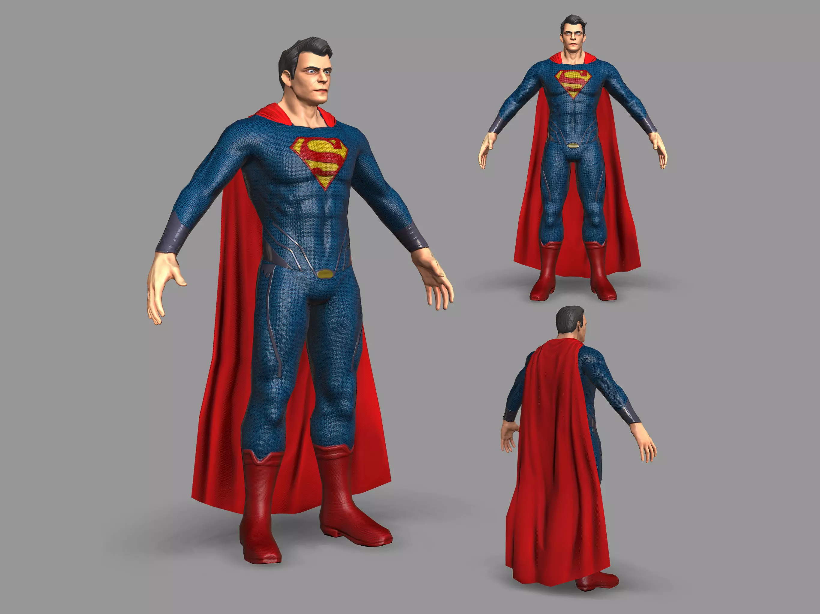 Superman Low-poly 3D model