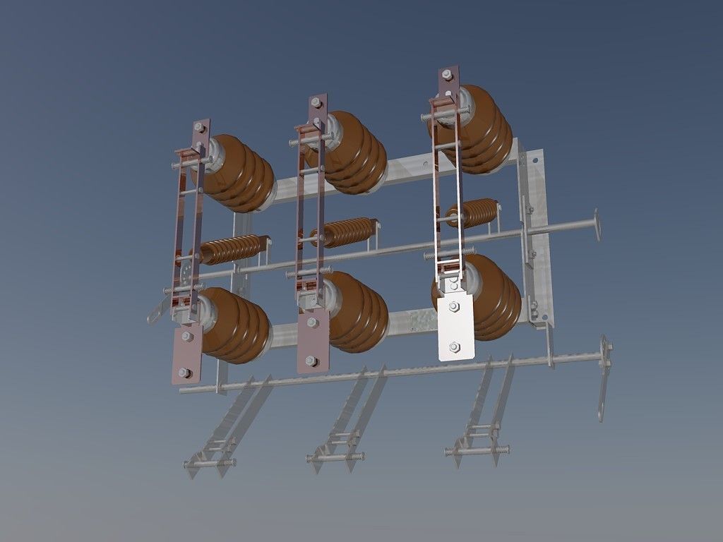 Medium voltage disconnecting switch - ROMzK-20 Free 3D model_0
