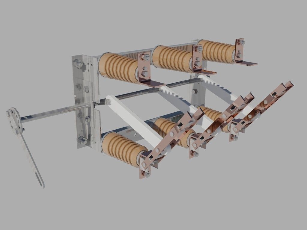 Medium voltage disconnecting switch RM-20 Free 3D model