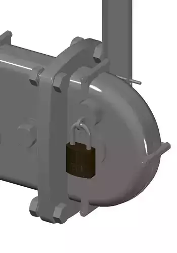 Medium voltage disconnecting switch - RLZ-20 Free 3D model