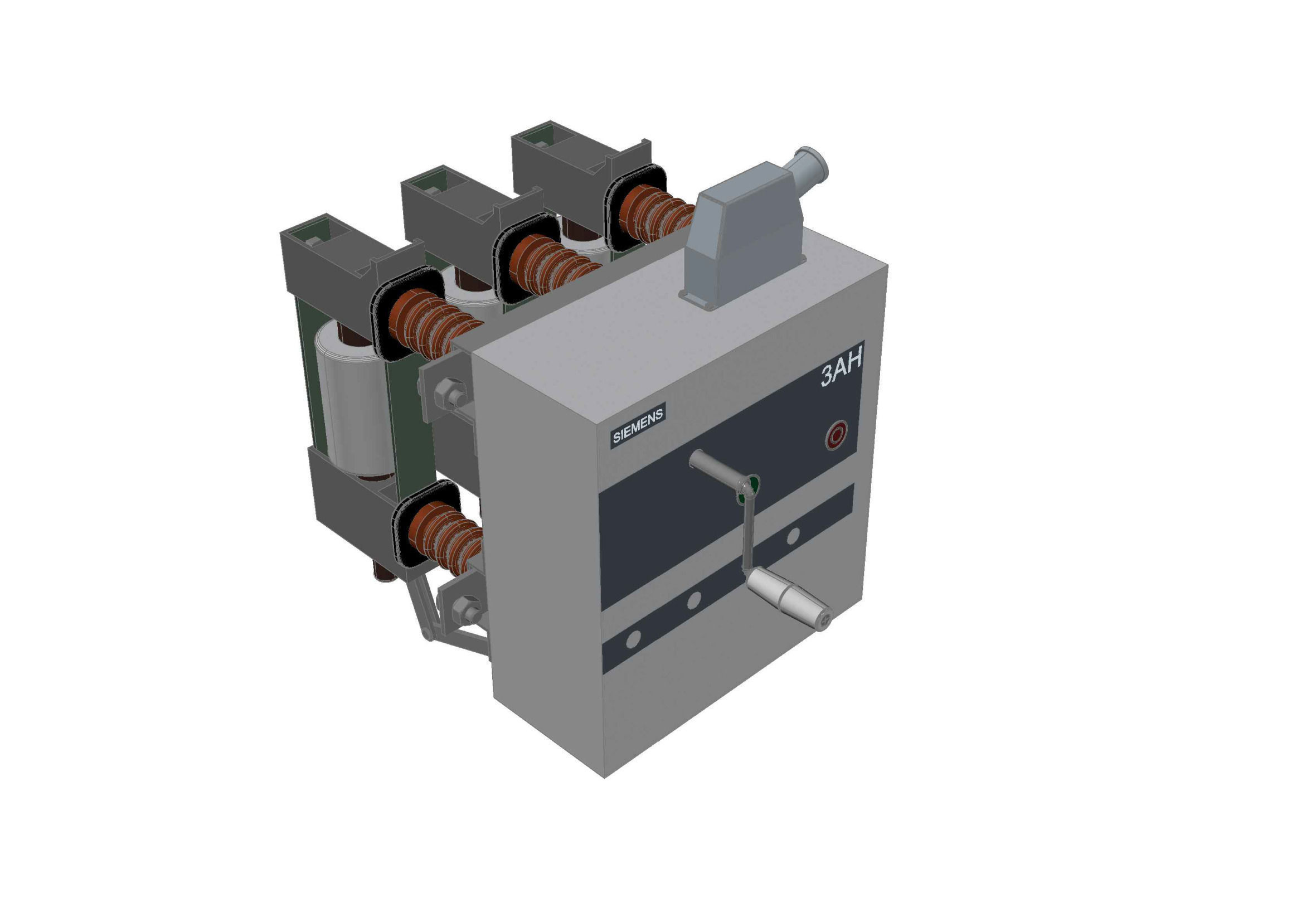 Vacuum circuit breaker Siemens 3AH5 free 3D Model DWG IGE IGS IGES