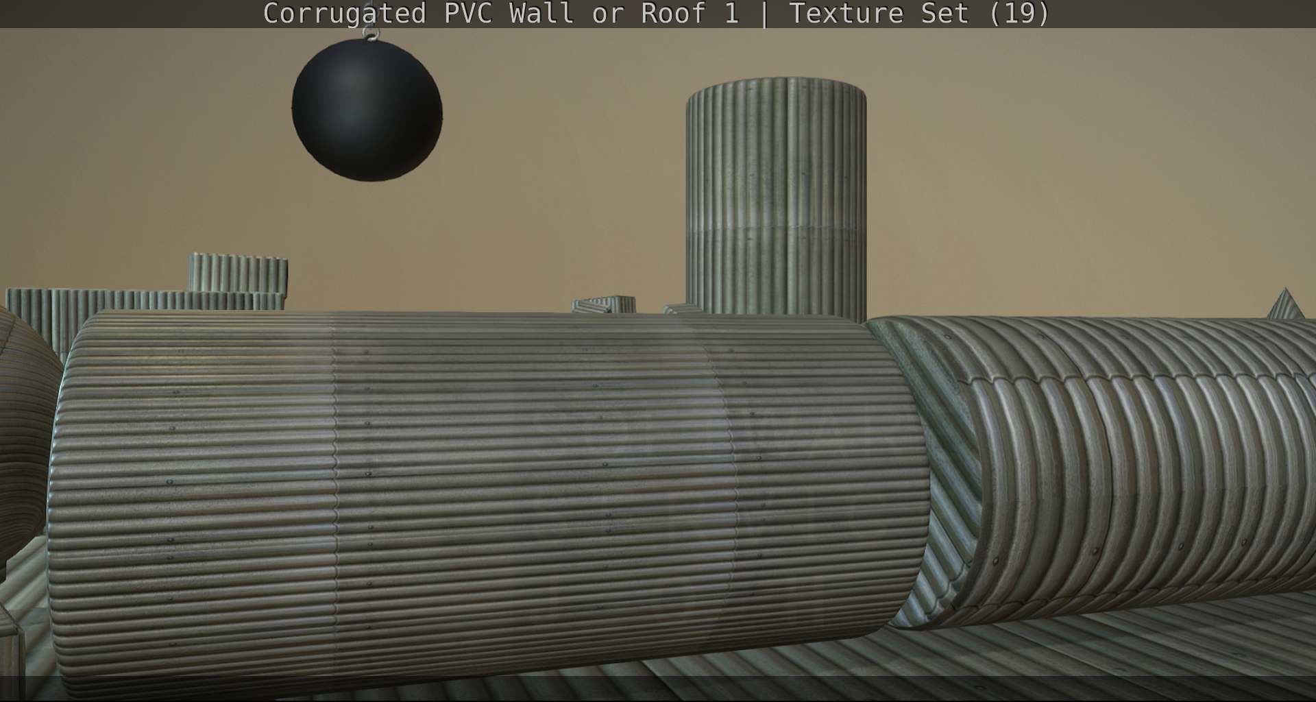 Corrugated PVC Wall or Roof 1 - Texture Set 19 Texture_24