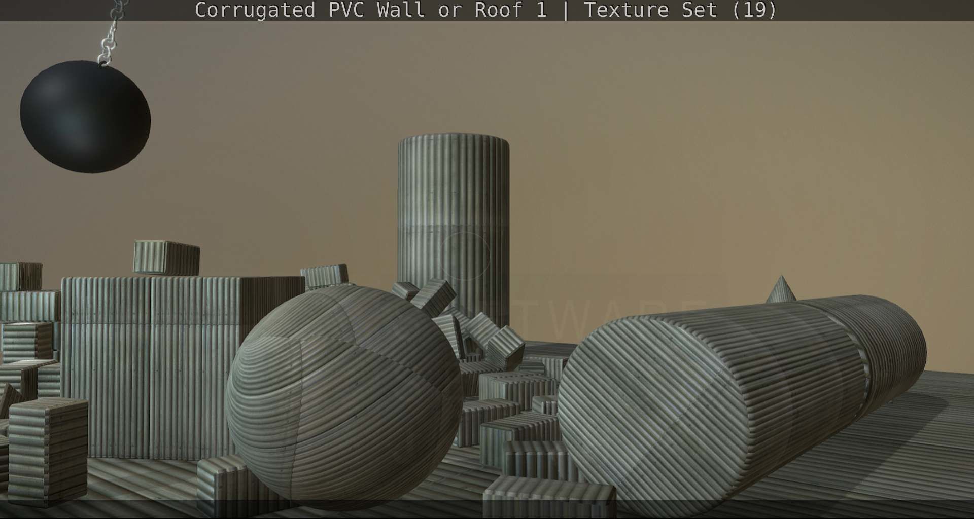 Corrugated PVC Wall or Roof 1 - Texture Set 19 Texture_113