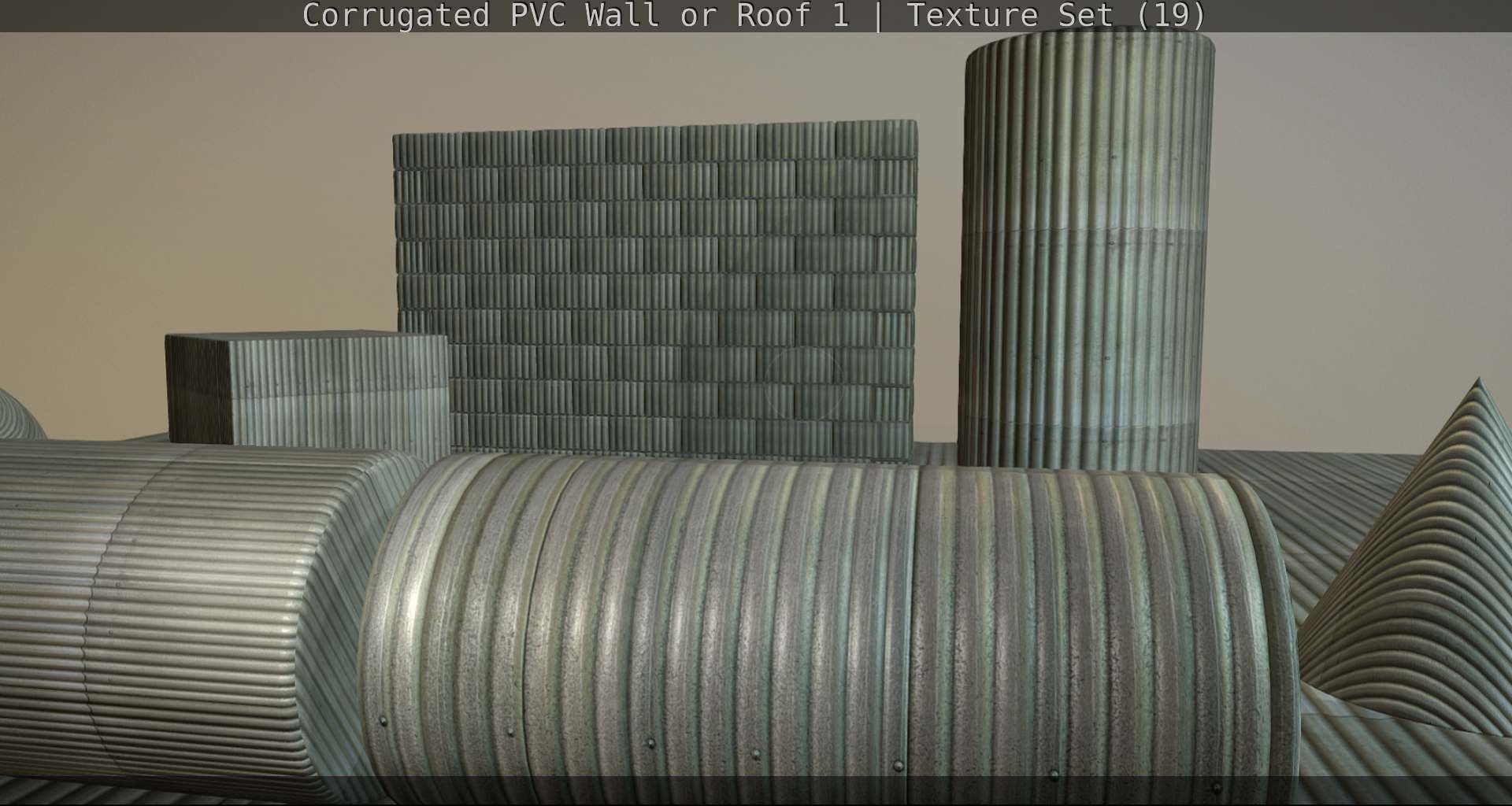 Corrugated PVC Wall or Roof 1 - Texture Set 19 Texture_36