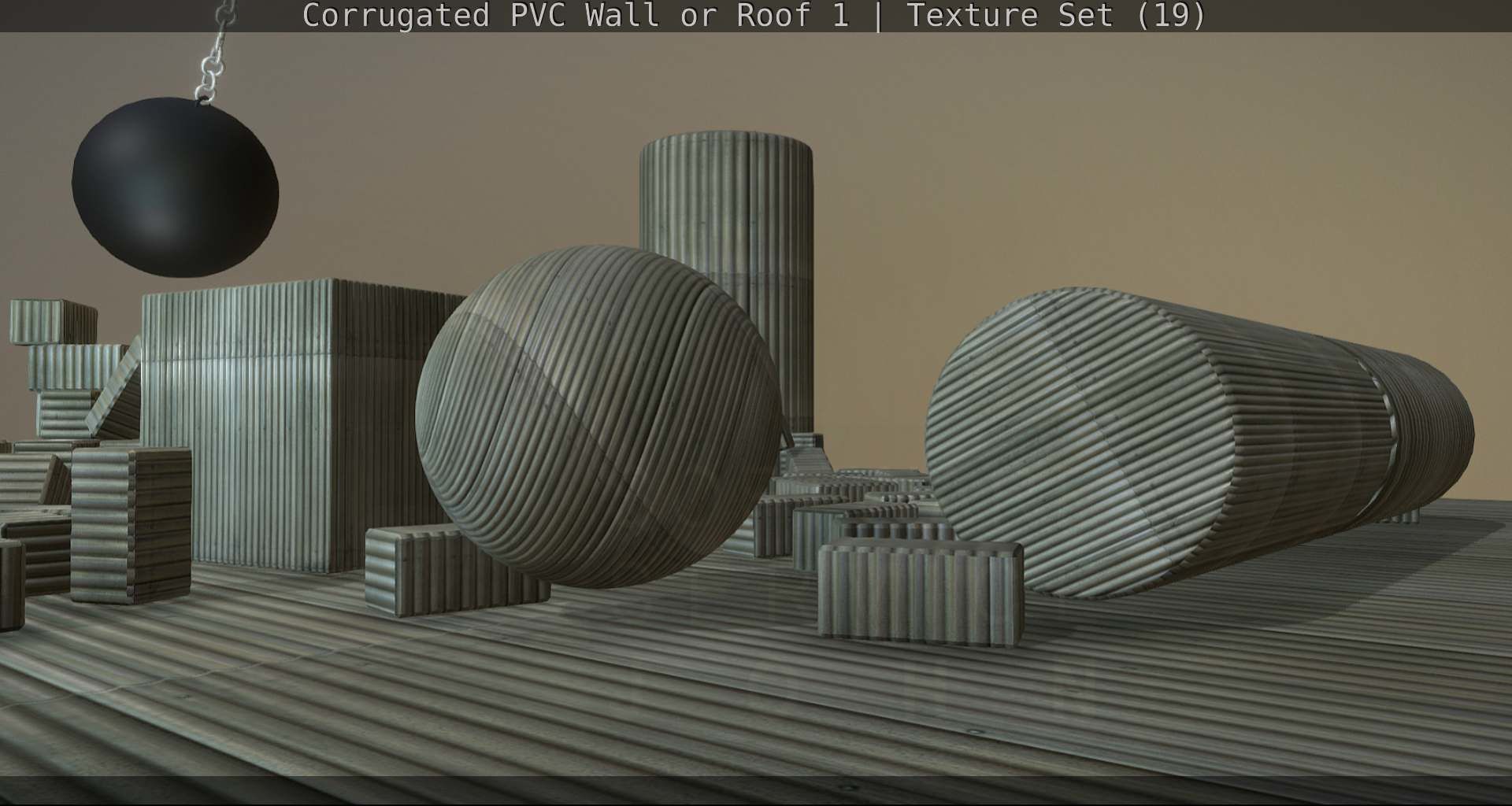 Corrugated PVC Wall or Roof 1 - Texture Set 19 Texture_116