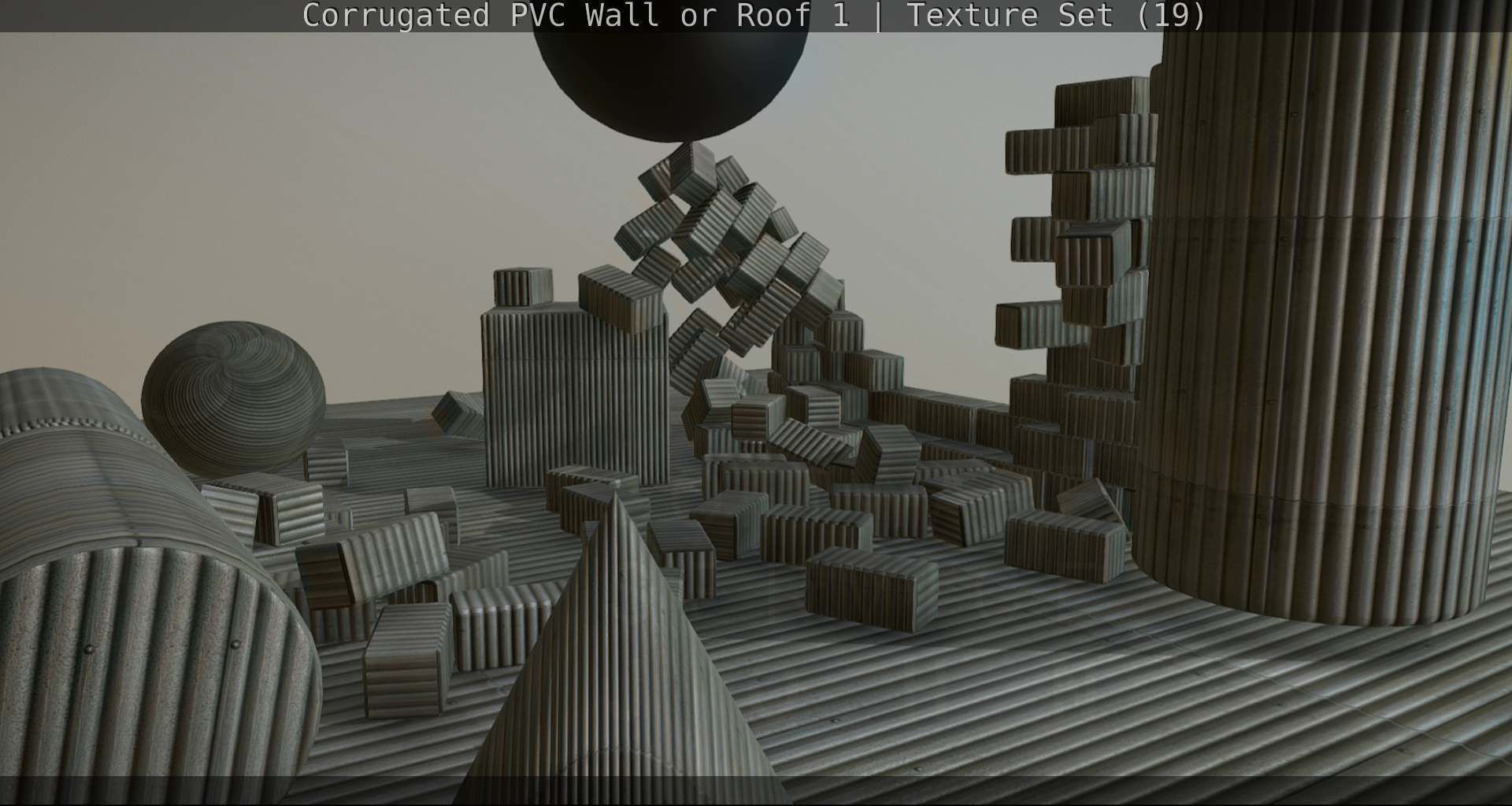 Corrugated PVC Wall or Roof 1 - Texture Set 19 Texture_76