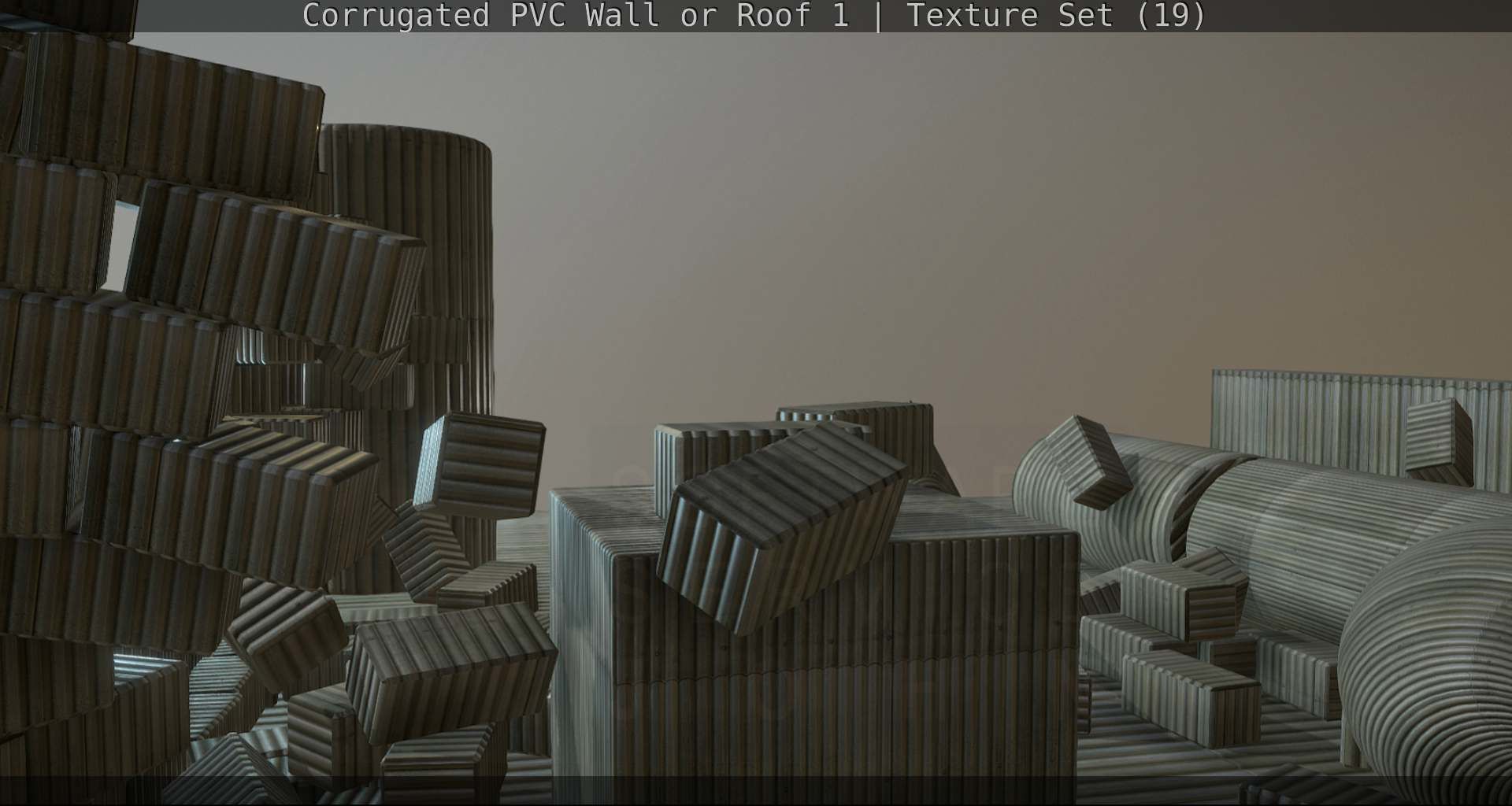 Corrugated PVC Wall or Roof 1 - Texture Set 19 Texture_105