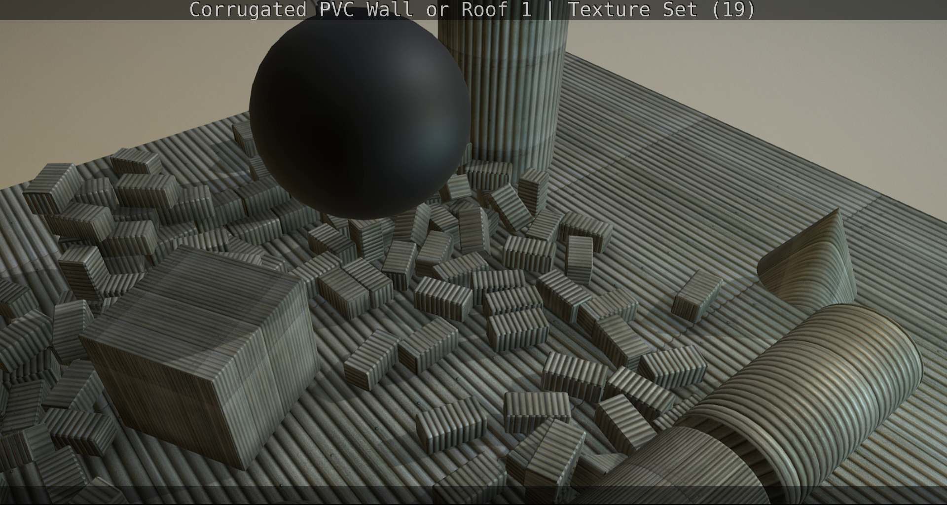 Corrugated PVC Wall or Roof 1 - Texture Set 19 Texture_121