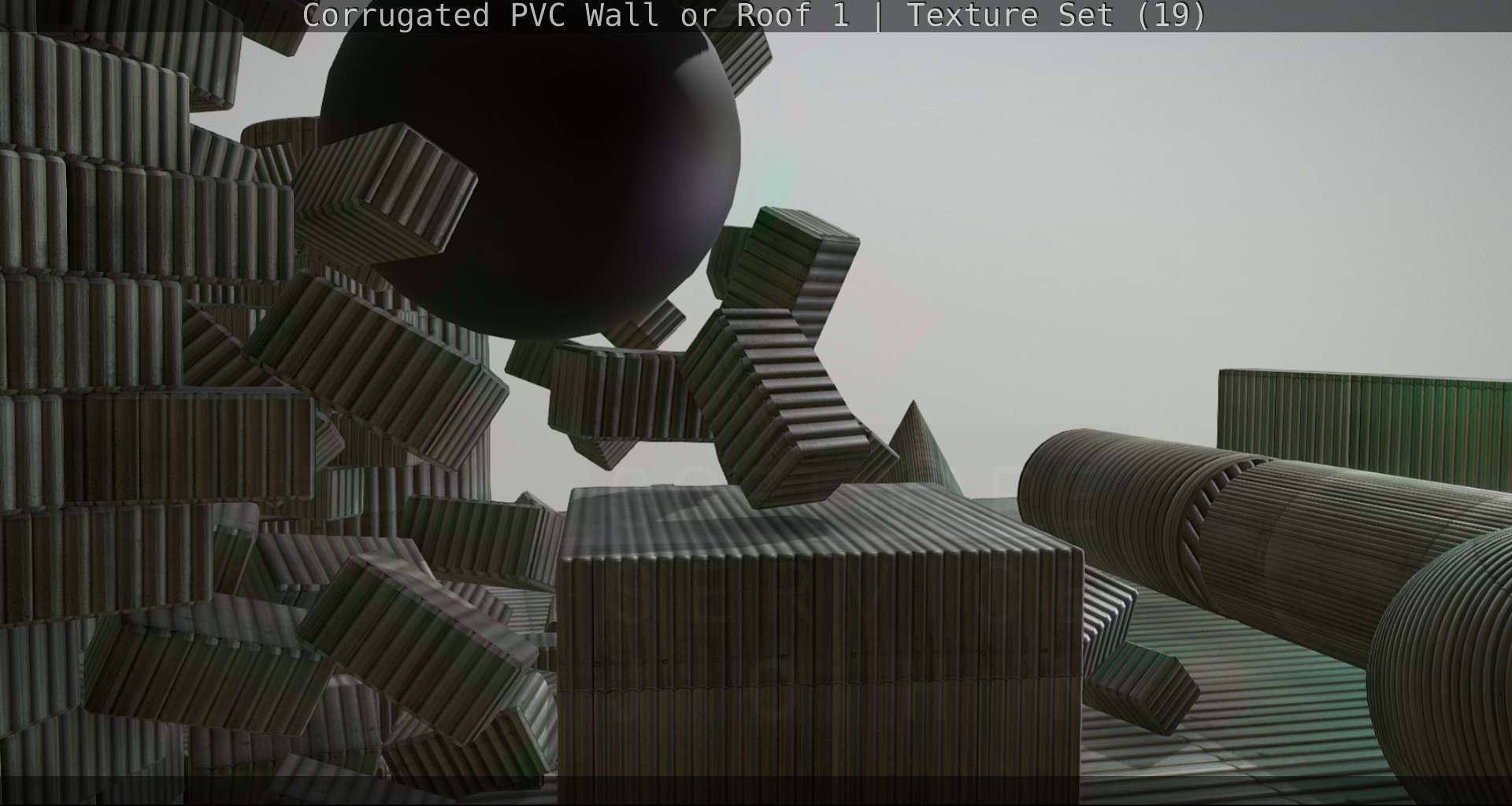 Corrugated PVC Wall or Roof 1 - Texture Set 19 Texture_100