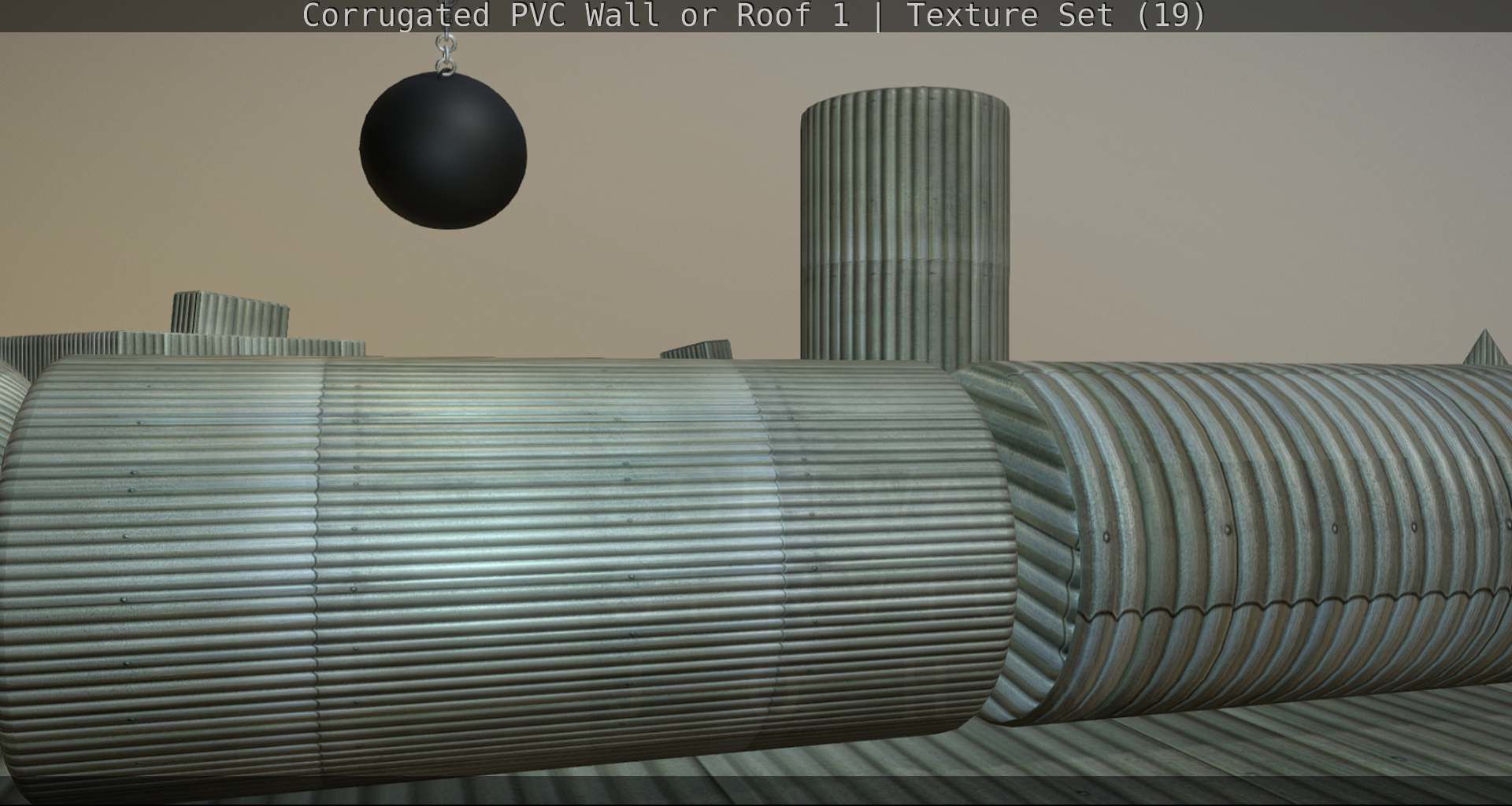 Corrugated PVC Wall or Roof 1 - Texture Set 19 Texture_25