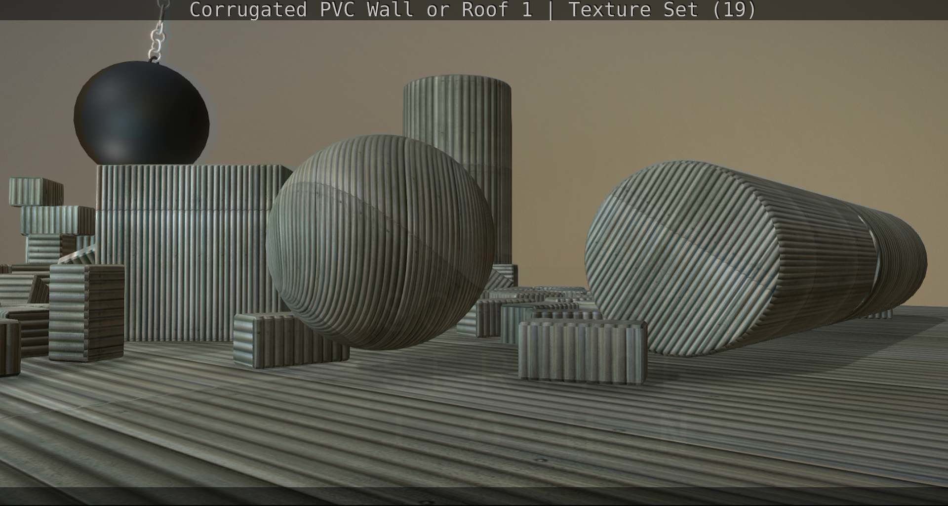 Corrugated PVC Wall or Roof 1 - Texture Set 19 Texture_117