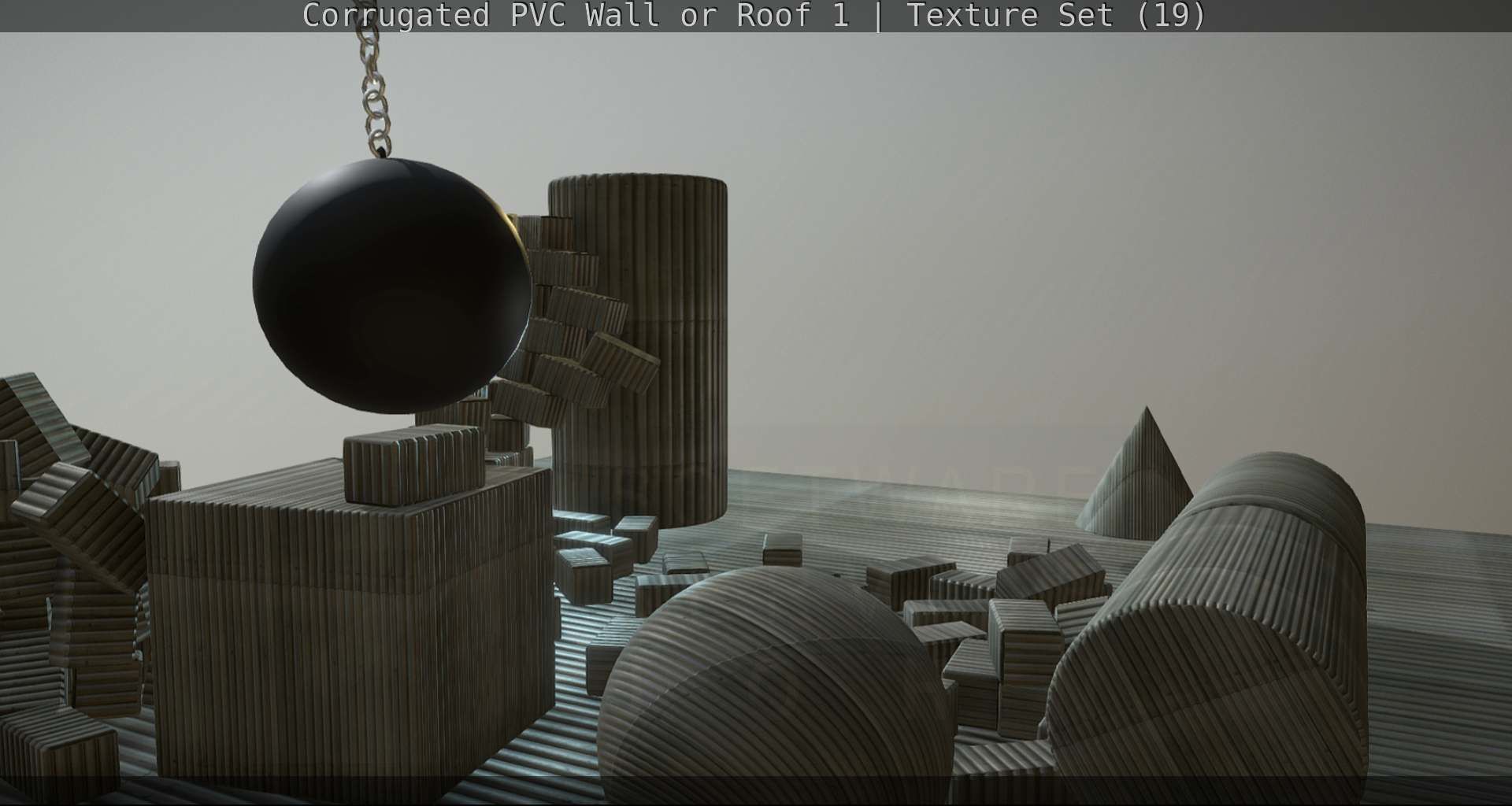 Corrugated PVC Wall or Roof 1 - Texture Set 19 Texture_107