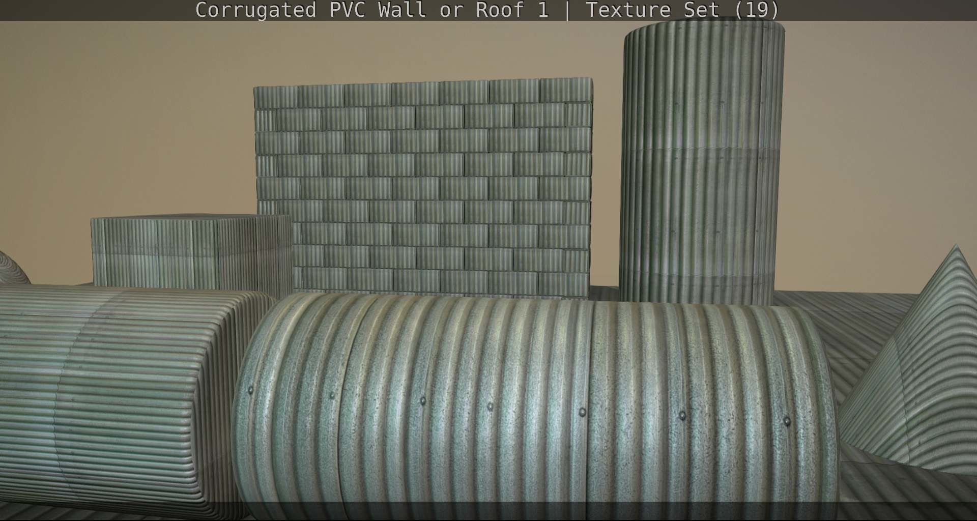 Corrugated PVC Wall or Roof 1 - Texture Set 19 Texture_37