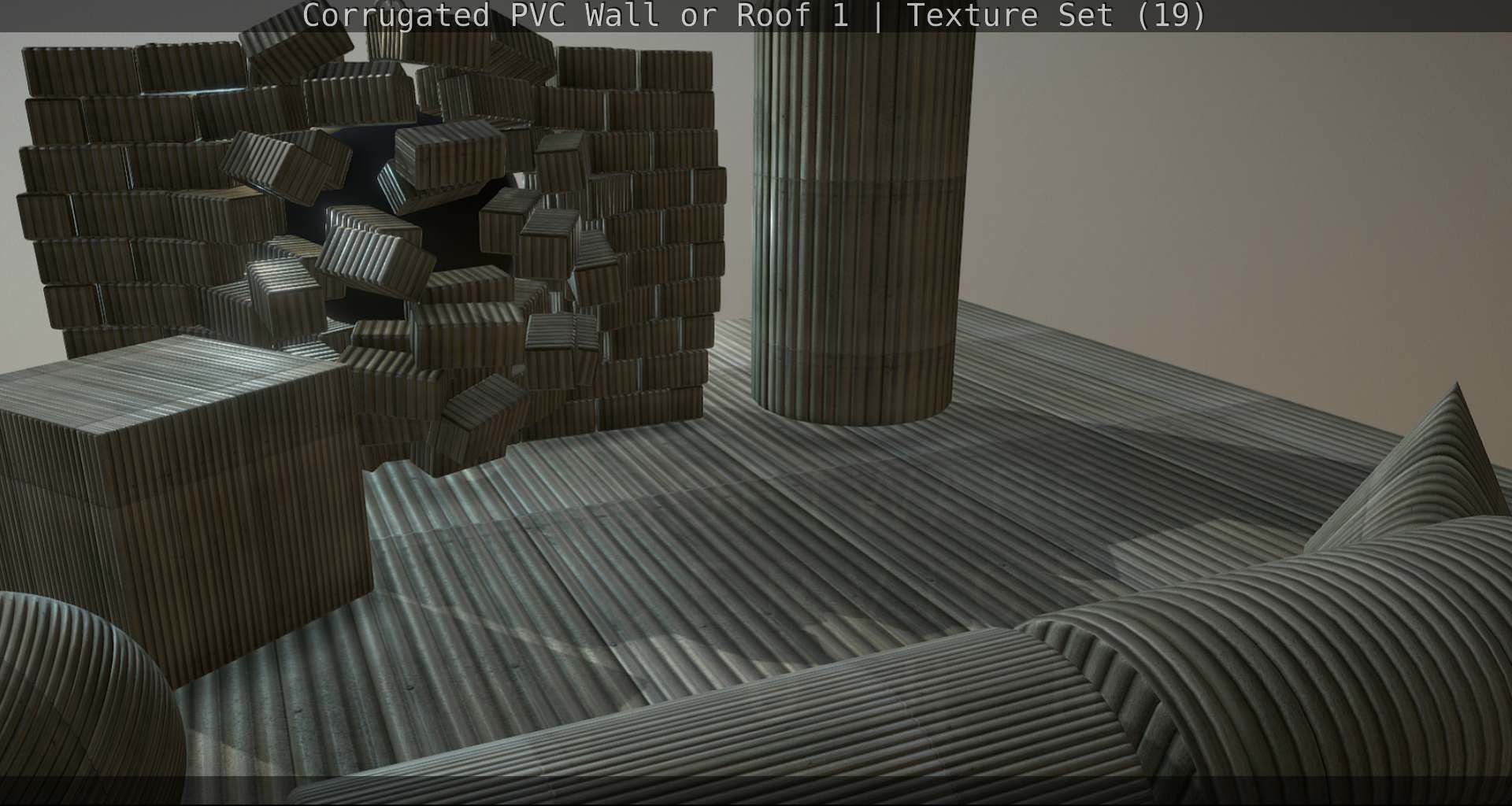 Corrugated PVC Wall or Roof 1 - Texture Set 19 Texture_41