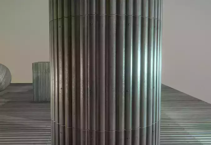 Corrugated PVC Wall or Roof 1 - Texture Set 19 Texture